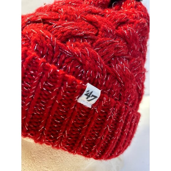 Calgary Flames (47) Winter Beanie with‎ Pom Pom (tuke) - Picture 4 of 8